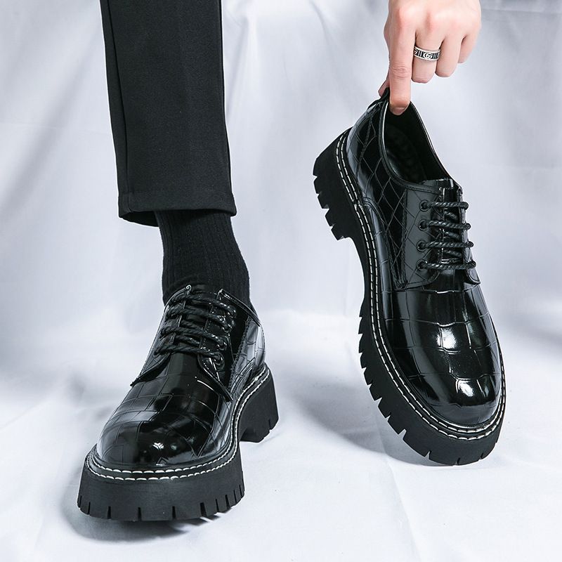 New men's thick-soled height-increasing club fashion shoes for Spring and Autumn 2025 cross-border large-sized men
