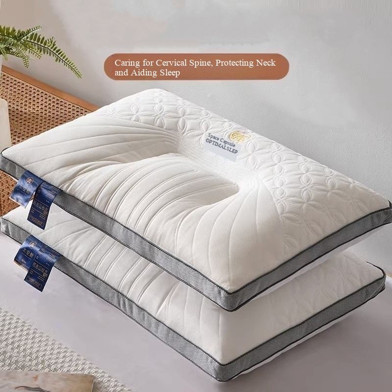 Capsule Neck Support Pillow Pillow Core 1 Piece or 2 Pieces Set for Hotel Guest House Adult Use