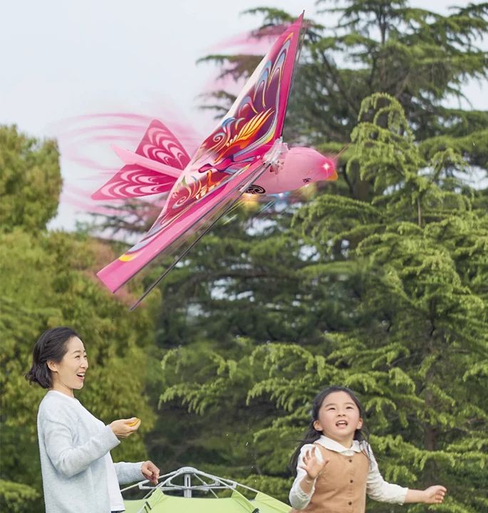 New DIY Outdoor Hand Throwing Glider Electric Aircraft Rechargeable Wings Waving Simulation Flying Bird Models Toys For Kid