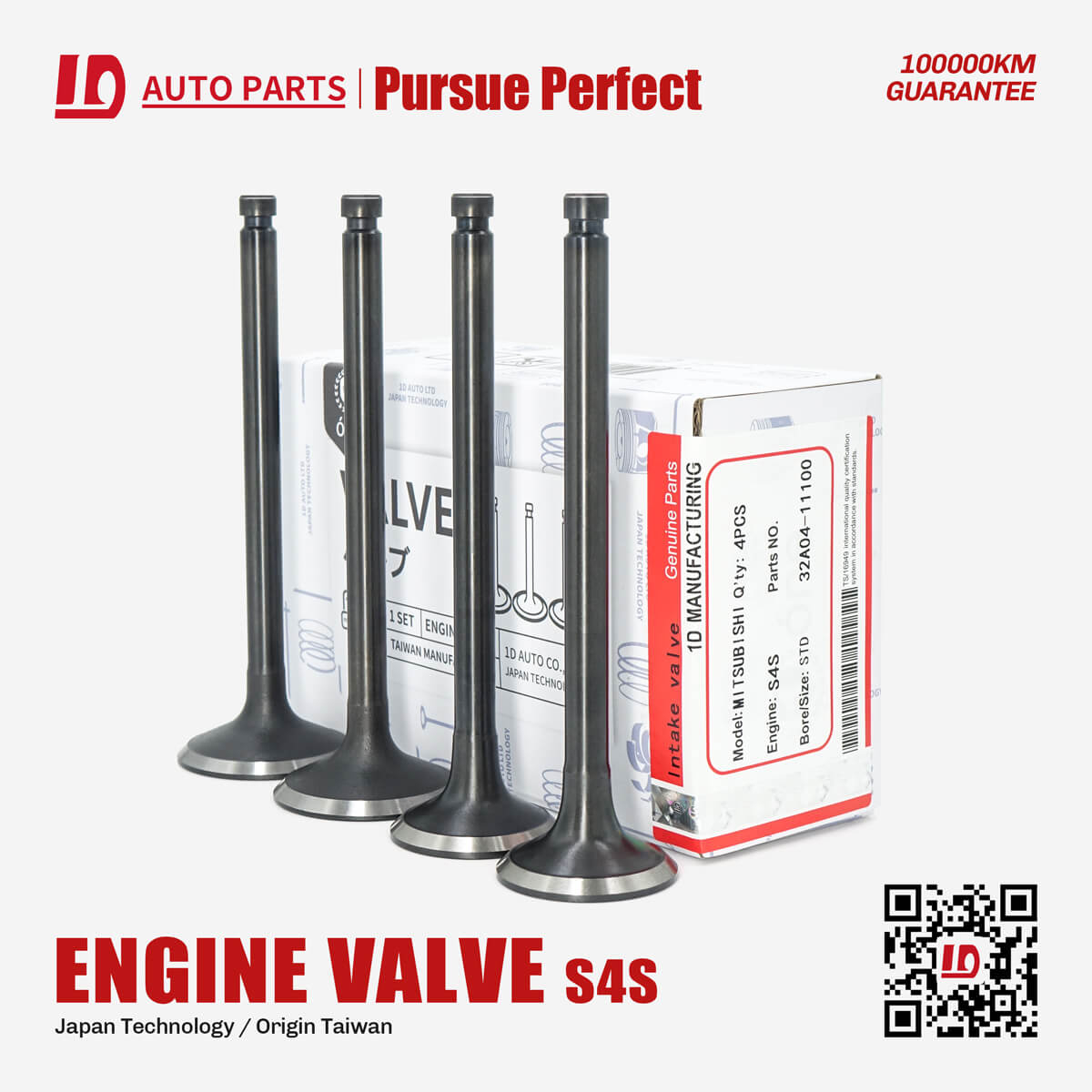 Engine valves 32A04-11100 intake and 32A04-20100 exhaust valves For engine valve S4S