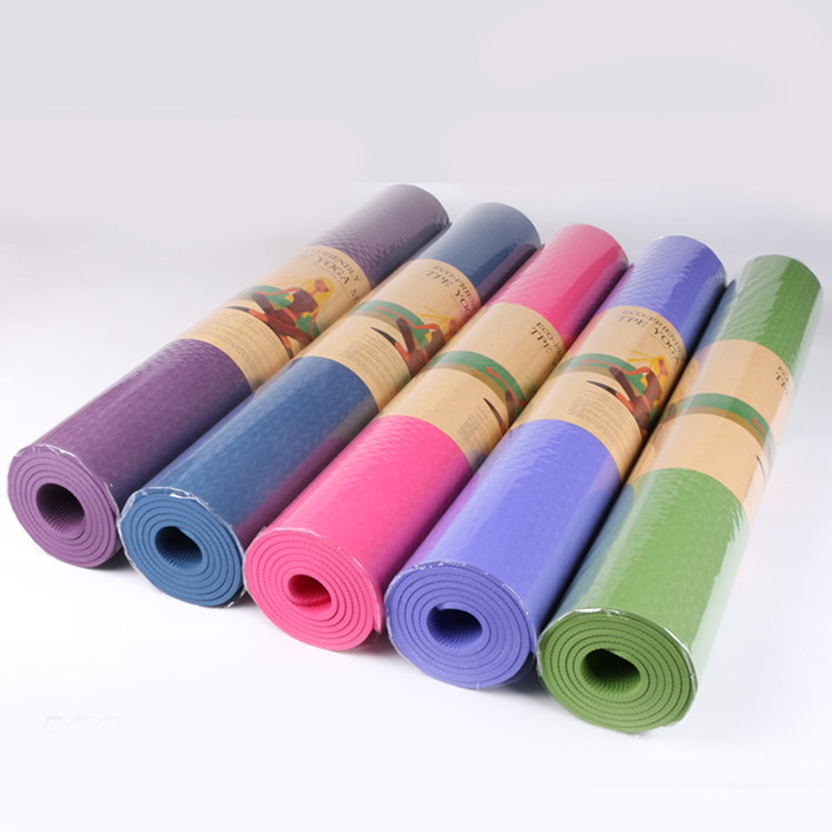 YOGA 6MM Thick TPE Yoga Mats Anti-slip Sport Fitness Mat Blanket For Exercise Yoga And Pilates Gymnastics Mat Fitness Equipment