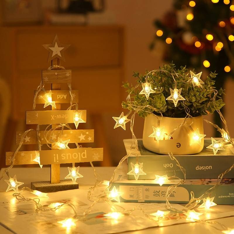 LED String Lights, Night Market Stall Ambient Light, Starry Sky Fairy Lights, Girlish Heart Bedroom Decoration, Star Lights for Room Decoration
