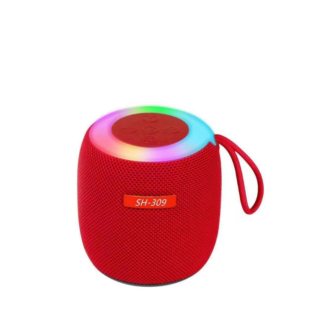 SH-309 mini wireless Bluetooth speaker Seven-color RGB nightlight outdoor portable fabric small subwoofer speaker