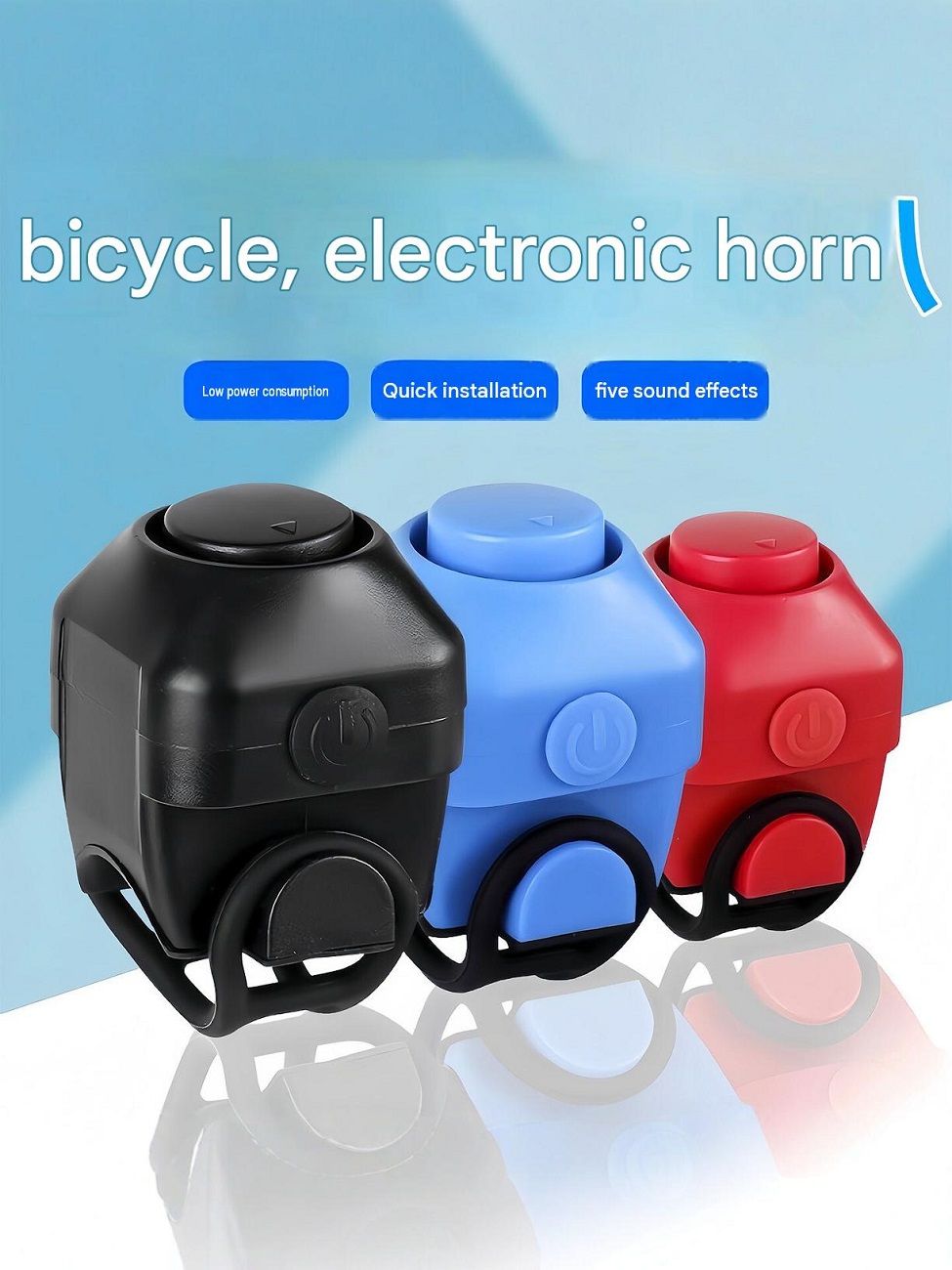 Super Loud Electric Bike Horn, Hidden Electronic Bell for Bicycle, E-Bike & Motorcycle, No Wiring Required Cycling Safety Accessory
