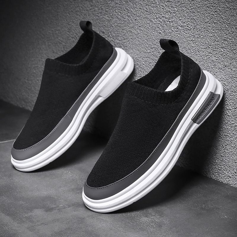 Men's Slip-On Skate Shoes - Breathable Lace-Free Casual Sneakers for Easy Wear