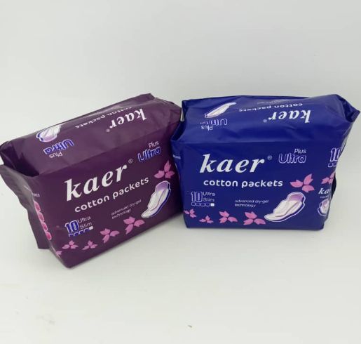 10 Ultra Slim Kaer Cotton Packets Advanced Dry-gel Technology 