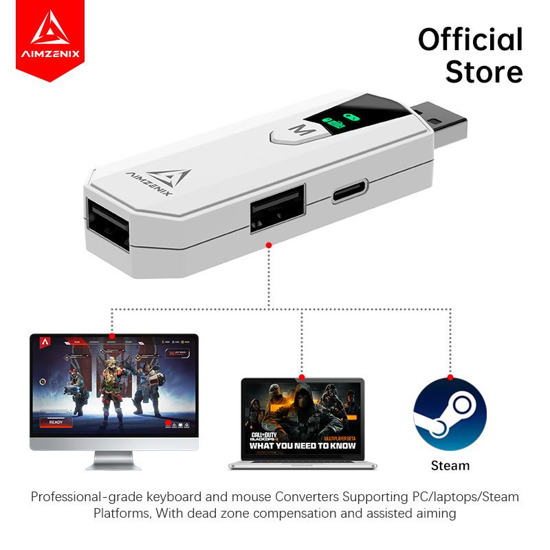 AIMZENIX AX200PRO Keyboard Mouse Adapter, High Performance C