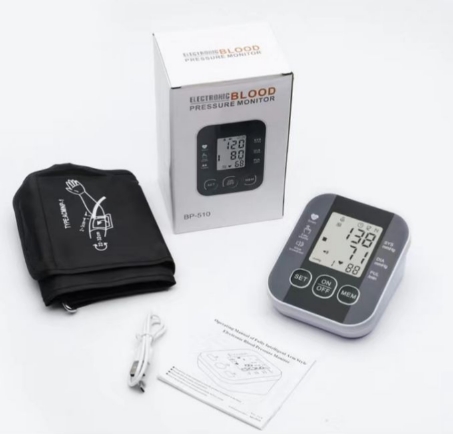 Portable Upper Arm Medical Voice Sphygmomanometer BP Machinel