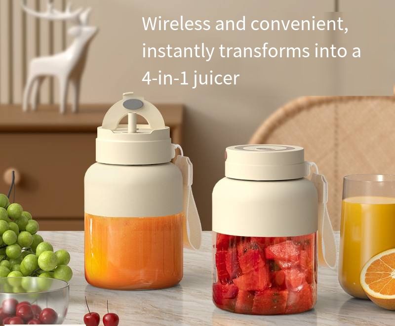 2026 New Large Capacity Juicer Cup Wireless Portable Blender Fresh Juice Maker Tumbler Cup with Ice Crushing Function