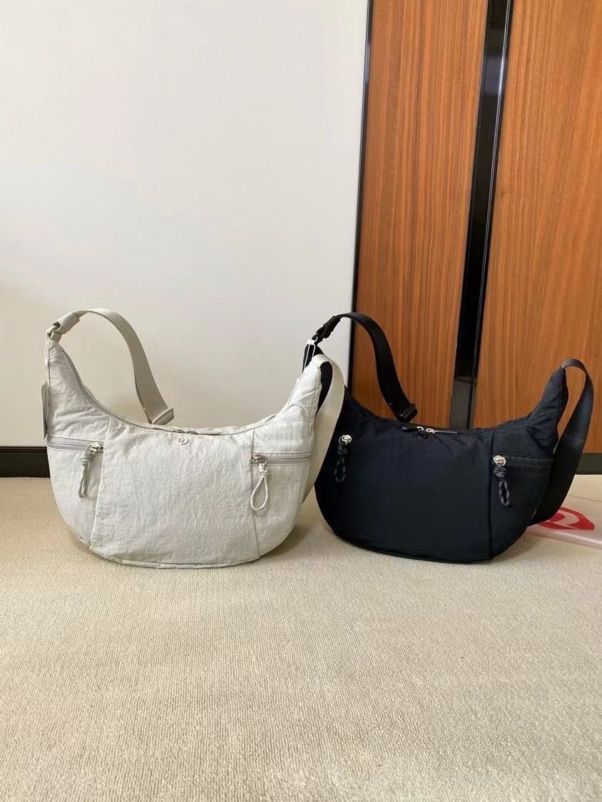 Lulu Dumpling Bun New Cow Horn Bun Women's Single Shoulder Cross Shoulder Handbag Fitness Sports Bag Waterproof Yoga Bag