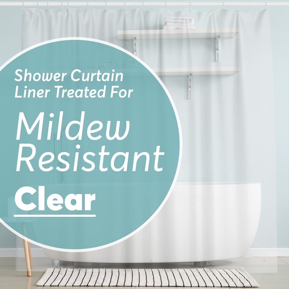 Shower Curtain Liner  72 x 72 PEVA Premium Shower Curtain with Rustproof Metal Grommet and 3 Magnetic Weights  Odor Free and Compatible with Standard Showers, Clear