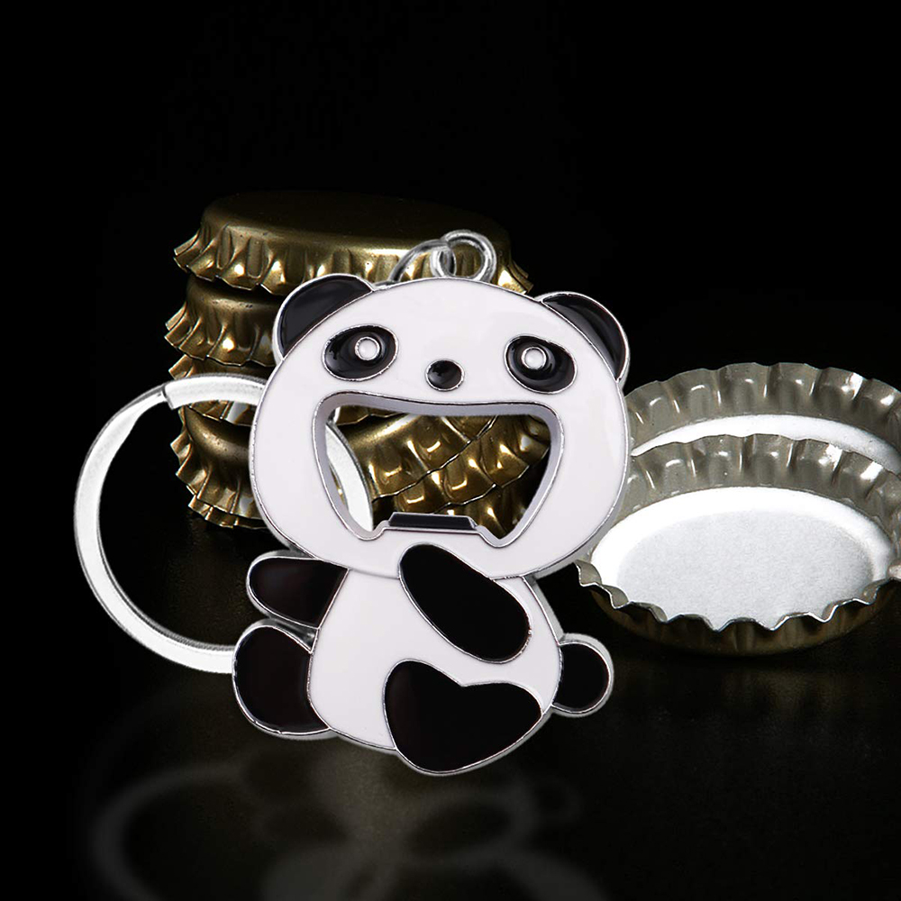 2.4 Inch Panda Bottle Opener Keychains Cute Chinese Panda Beer Soda Wine Bottle Opener