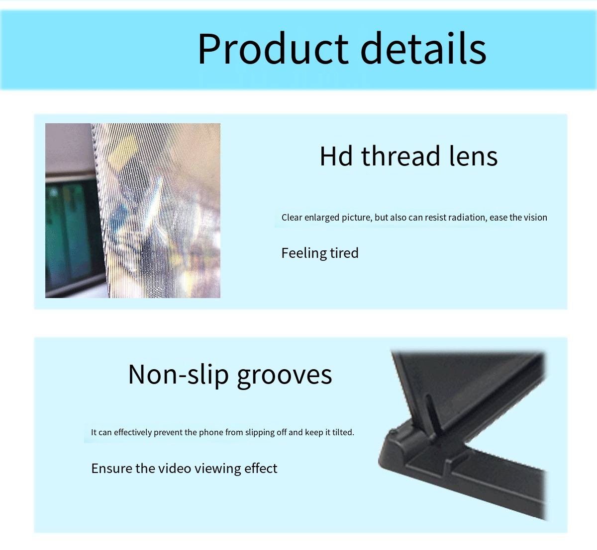 L6 Curved phone screen Amplifier 12 "Curved phone screen magnifier ultra clear