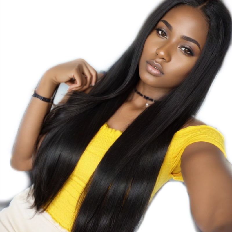 Wigs Long straight hair medium differentiation fiber headband CRRSHOP wig Straight wave 27 inches black ,dark brown wigs black 27inches