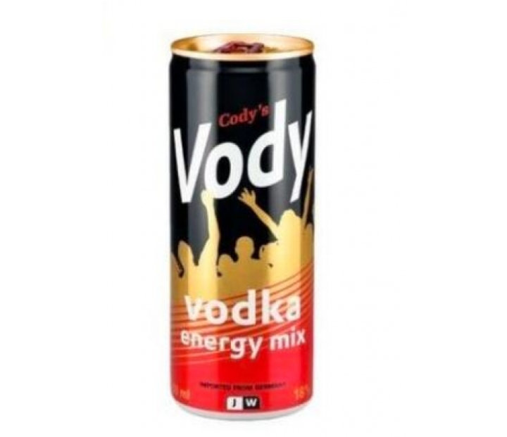 6pcs CODYS VODY VODKA ENERGY DRINK 