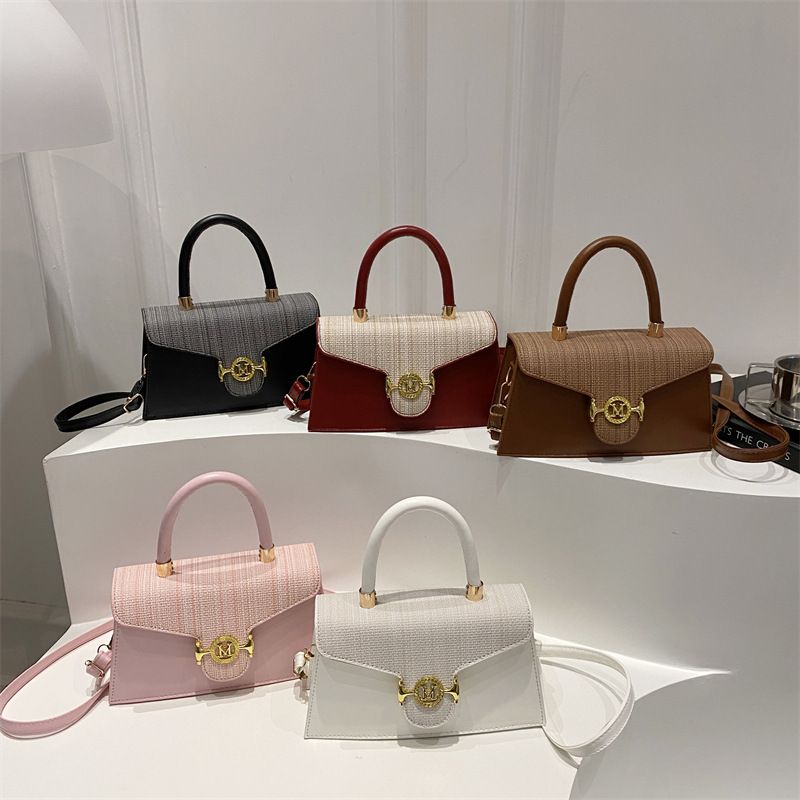 Unique Design Women Small Square Bag, Fashion Elegant Ladies Shoulder Crossbody Bag, Textured Stylish Daily Handbag for Women
