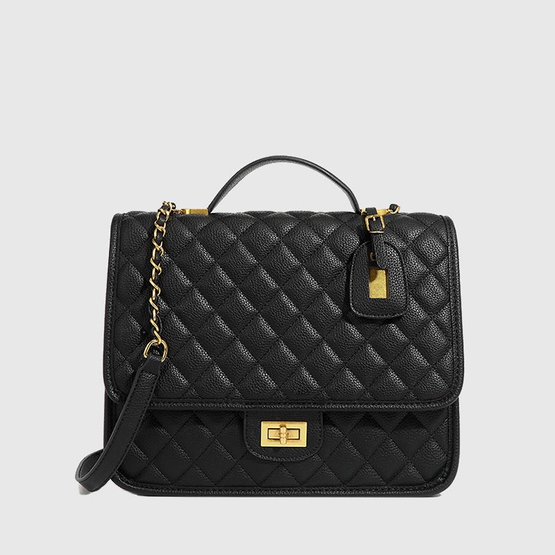Women's Large Capacity Quilted Backpack, Versatile Diamond Lattice Handbag, Multi-use Daypack for Daily Commute, Work & Short Outings
