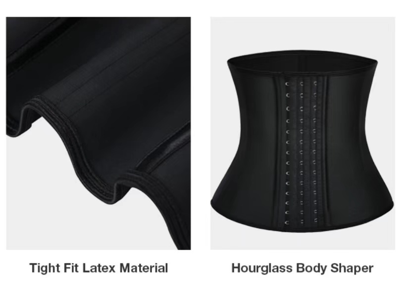 Latex Waist Trainer for Women Abdominal Waist 3 rows 11 buttons sports underwear Corset Hourglass Workout Body Shaper Girdle shapewear women's high waist and abdomen control postpartum underwear sexy hip slim corset corset Fajas body hip corset