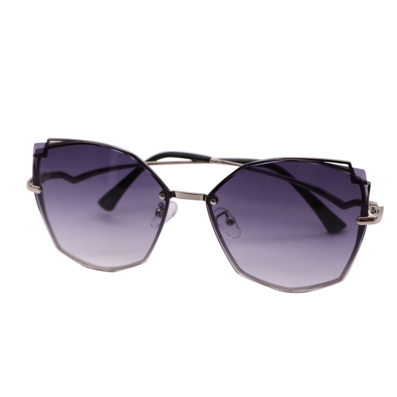 431 Large Frame Metal Irregular Ladies Polarized Color Fashion Sunglasses UV400 Street Shot Shades for Women Men Eyeglasses