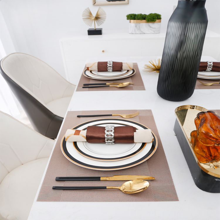 Createshao PVC Vinyl Placemats for Dining Table Set,Heat Resistant Place Mats,Non-Slip Stain Resistant Kitchen Table Placemats