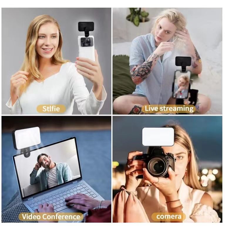 Mobile phone, computer, tablet, video conference, fill light, live stream, selfie, photo clip, dual color warm light