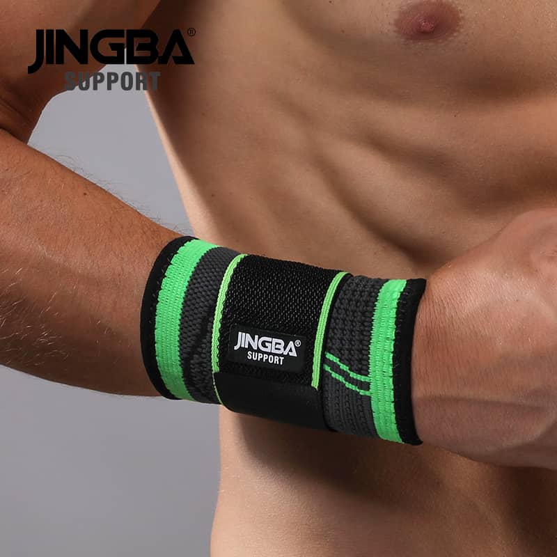 JINGBA SUPPORT 1 PC Fitness Elastic Wrist Band Brace Strap Power Weight Lifting Hand Wrap Support Gym Training Wristband