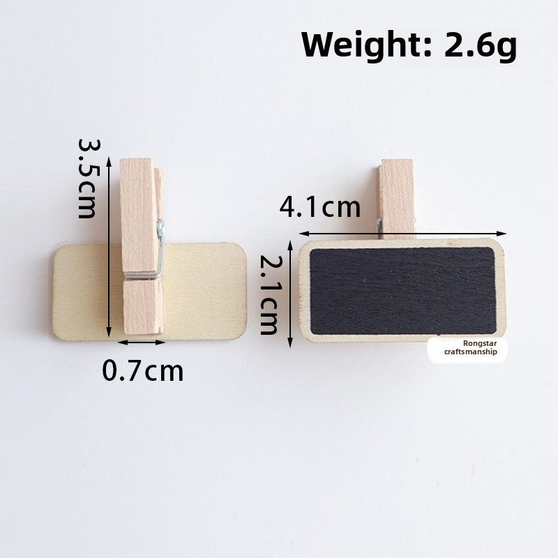 Mini chalkboard clip wooden display price tag sticky note clip mini photo clip small chalkboard