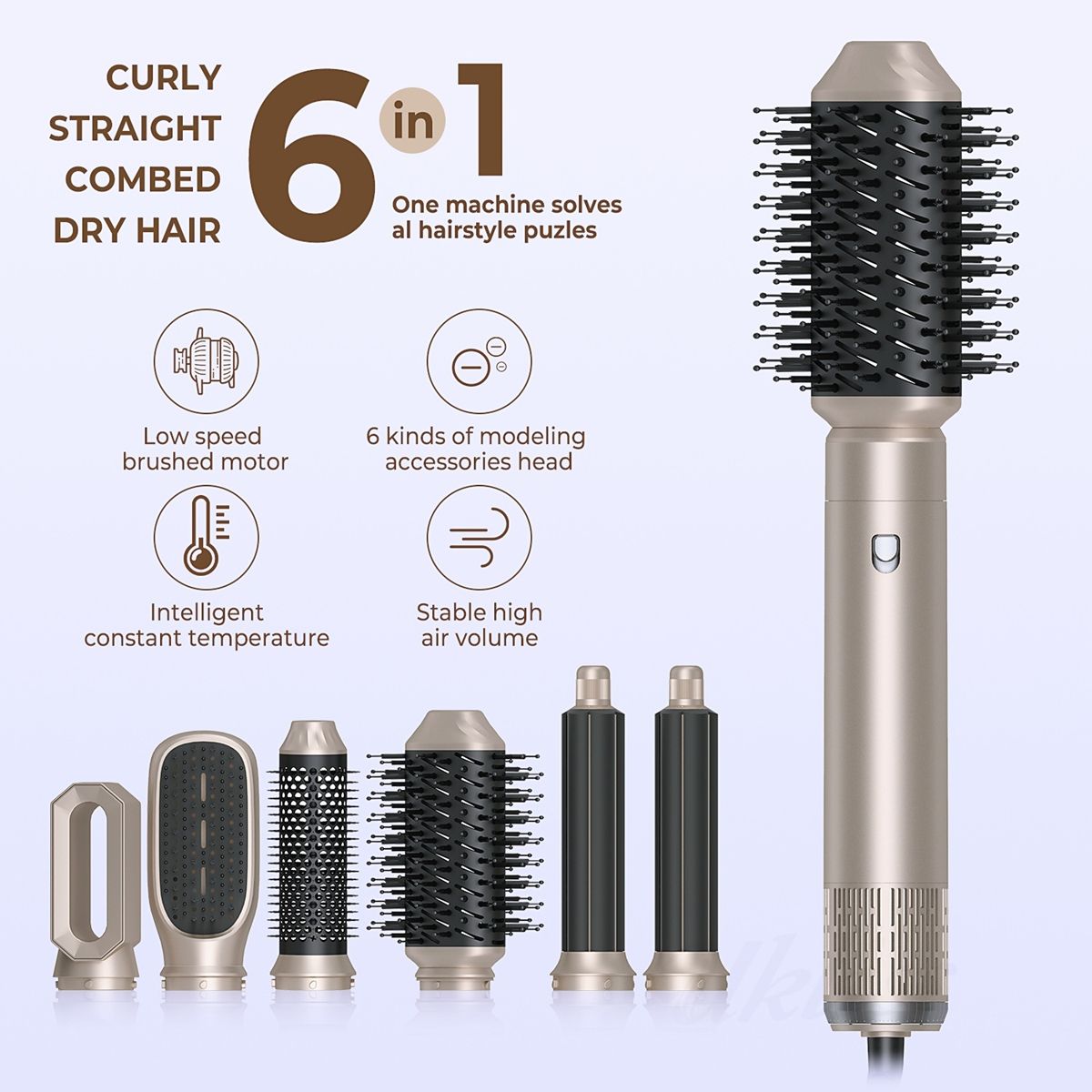 Household curling iron automatic heating air comb multi-function hair dryer five-in-one curling iron straightener