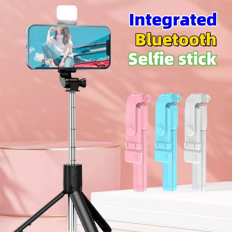 Selfie Stick Mobile Bluetooth selfie stick, fill light, floor mounted telescopic pole, desktop live streaming stand, tripod free shipping