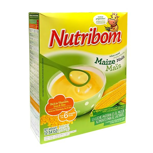 NUTRIBOM INFANT CEREAL PAPER BOX MAIZE 350G