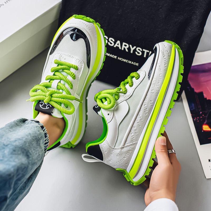 Men's Forrest Gump Shoes Classic Running Sneakers Mesh Breathable Platform Sole Vintage Athletic Shoes Height Increasing Casual Wear