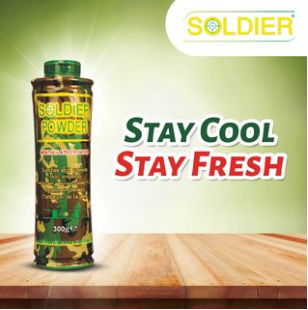 Ghandour Cosmetics Soldier Mentholated Powder 80g