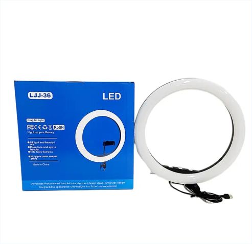 LJJ RING FILL LIGHT,Extendable, LED Circle Lights with Phone Holder for Live Stream/Makeup/YouTube Video/TikTok, Compatible with All Phones