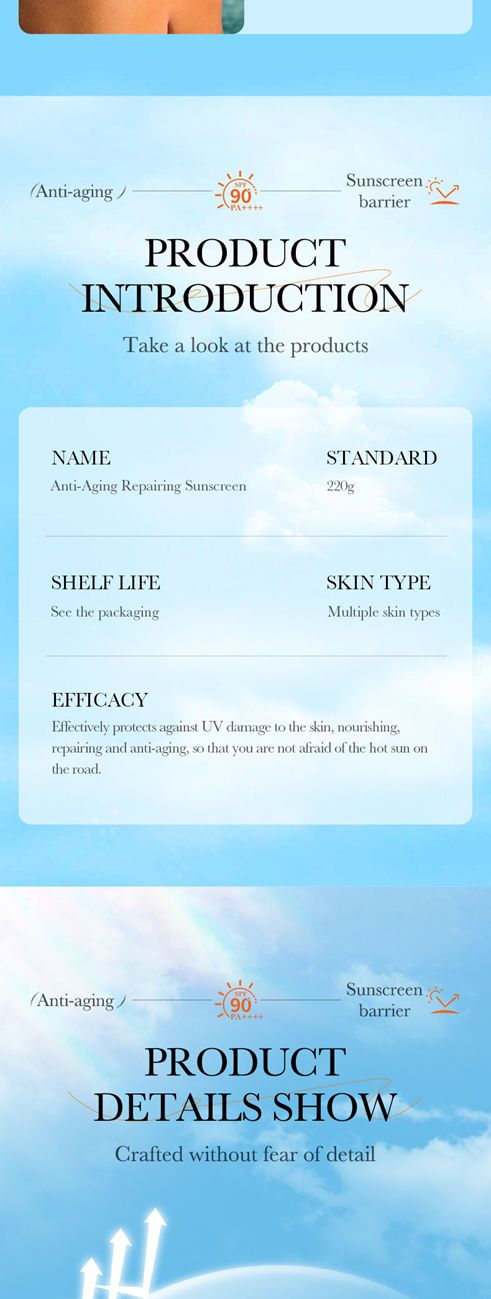 SADOER Refreshing Anti-Aging UV Protection Body Sunscreen Lotion