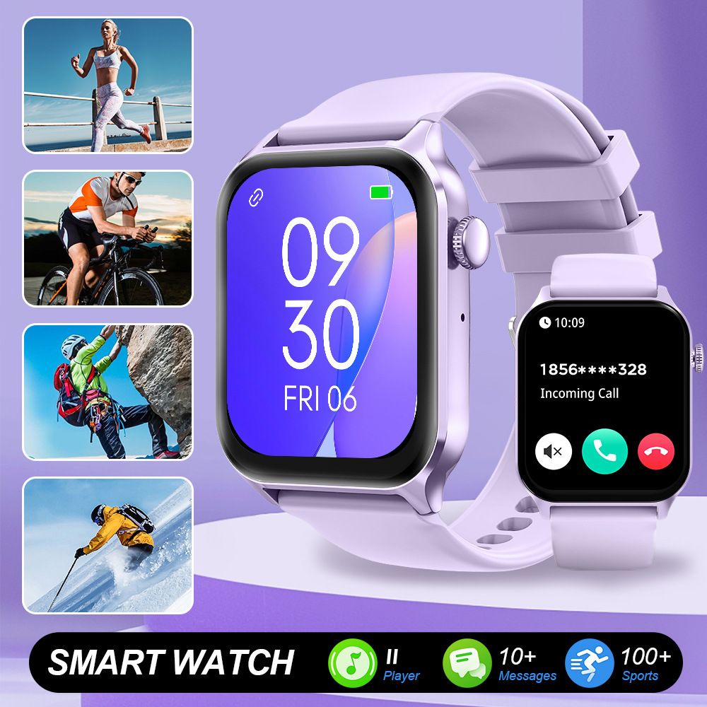 -1.83 Inch Waterproof Bluetooth Smart Watch, Ultra-Thin Body, Bluetooth Call, Sports Monitoring & Daily Fitness Tracker