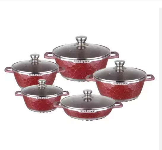 5 SET Dessini Nonstick Cookware Sets Kitchen Cooking Pot With Granite Coating Dessini Cookware for home
