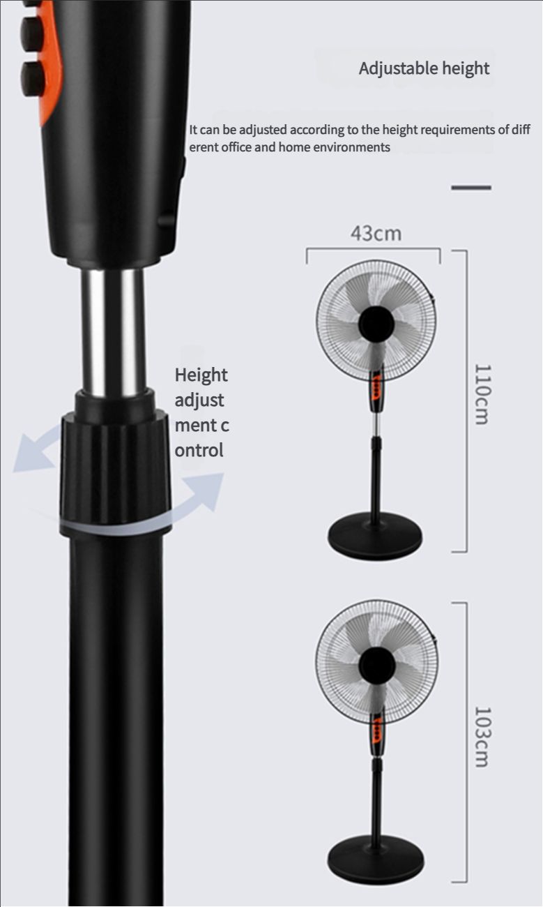 Electric fan, high wind power, household floor fan, office remote control, timed electric fan, three-dimensional dormitory circulating fan