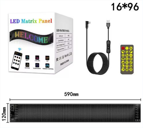 Waterproof Screen Matrix Pixel Panel USB Car Display Soft Screen LED