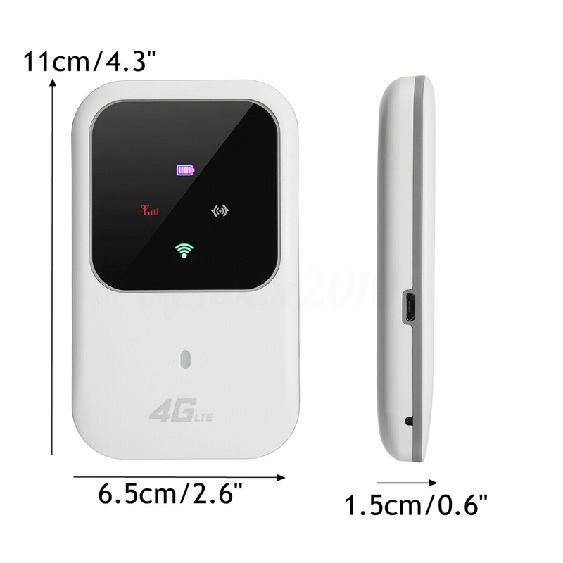 4G-LTE Mobile Broadband WiFi Wireless Router Portable MiFi Hotspot White