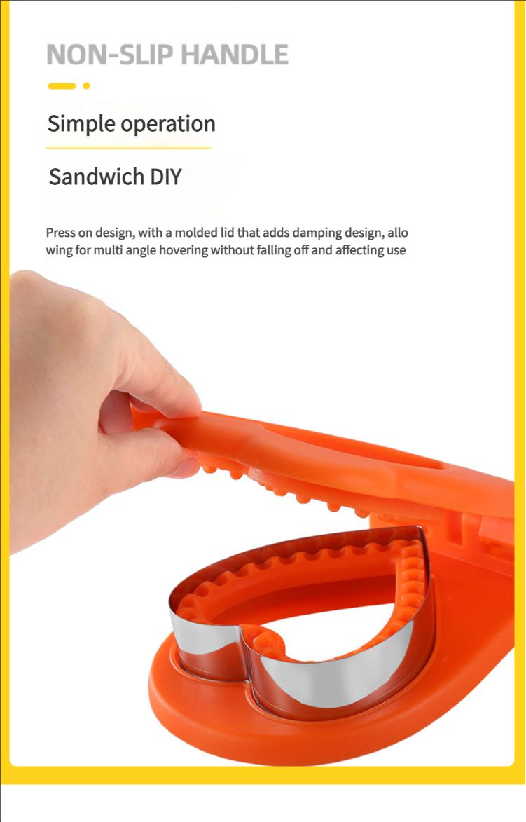 New heart-shaped automatic edge banding toast pocket bread making tool for home DIY sandwich cutting mold