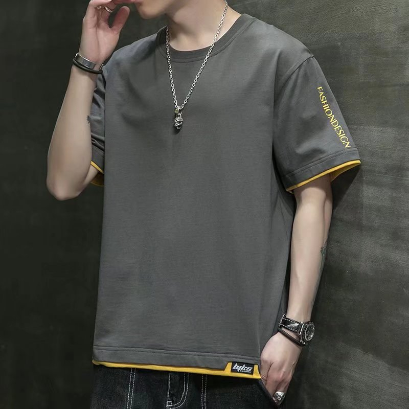 931 Men's Loose Casual Simple Crewneck T-shirt