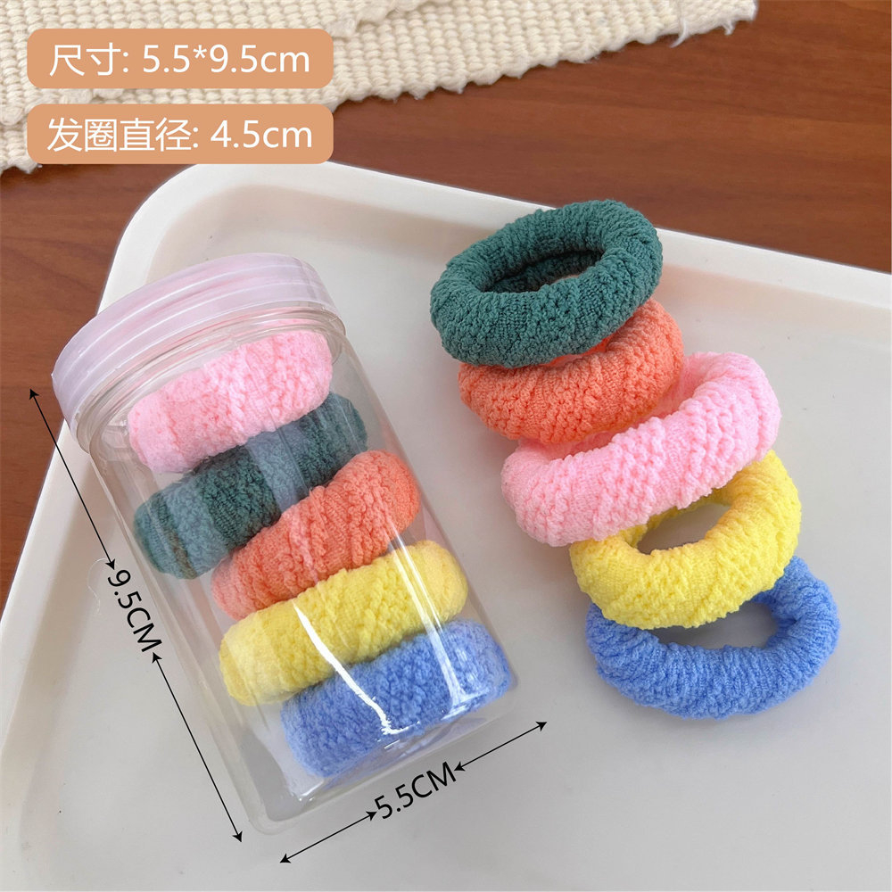 FQ1222 Women Children High Stretch Durable Set of 5 Canned Hairband Hair Accessories