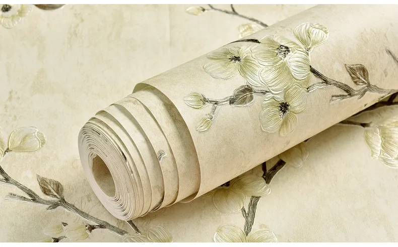 Green 3d Floral Embossed Wallpaper Living Room Bedroom Home Decor Wall Paper Roll Wedding Room Wall Covering Solid Flower Murals