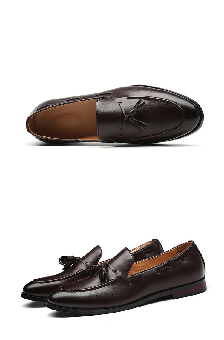 Large size men's shoes wholesale British Korean version men's casual leather shoes bean shoes,
