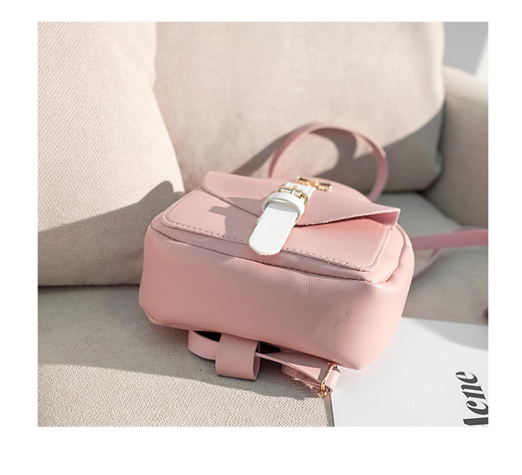 HWT05# Women's Mini Backpack Luxury PU Leather Kawaii Backpack Cute Graceful Bagpack Small School Bags for Girls Bow-knot Leaf Hollow