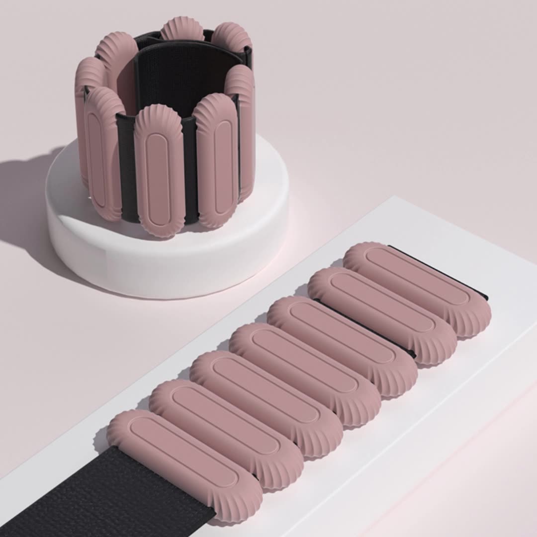 Shell-style new silicone weighted wristband . Swimming, fitness, Pilates energy ring wristband and anklet.