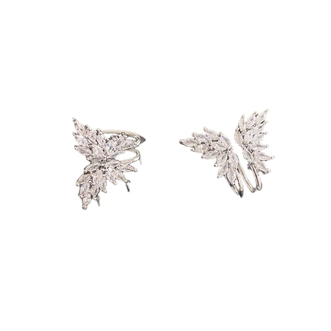 90 women's butterfly ear bone clip three-dimensional gemstone butterfly earrings for weddings everyday