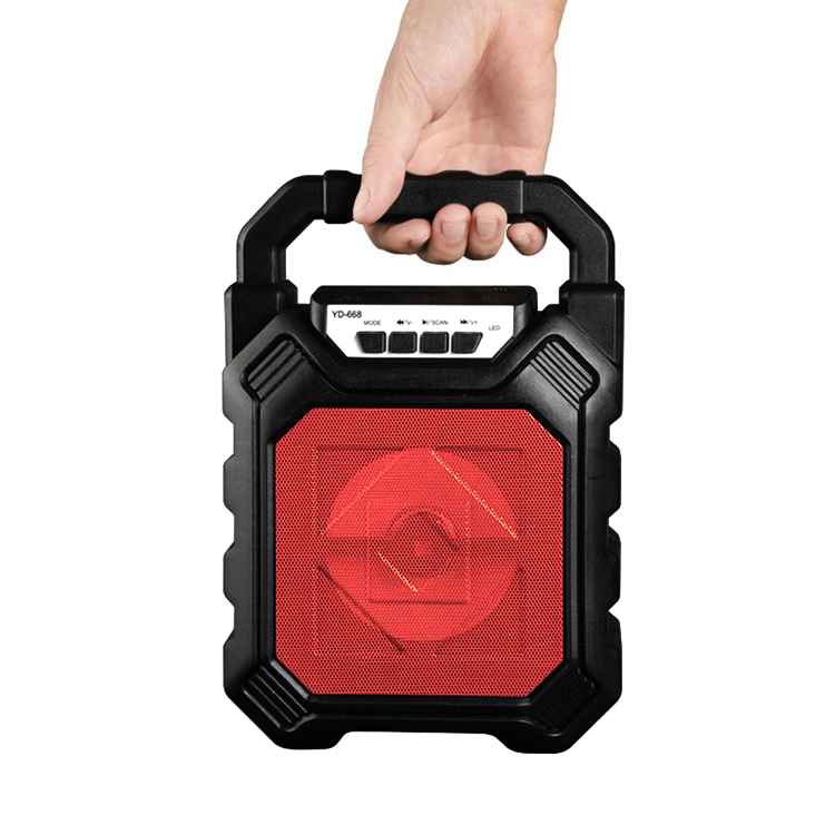 LLT 668 Bluetooth Speaker with Handle Portable Bass Stereo Subwoofer Wireless Speaker Red 1Pcs/Box