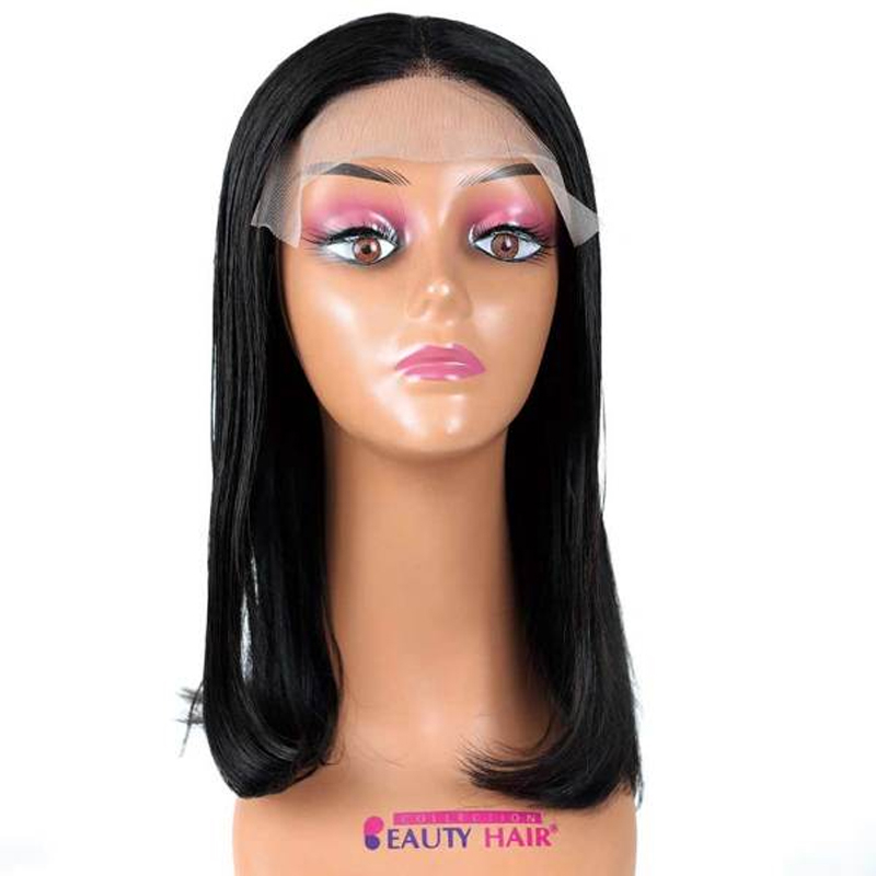 Beauty On Line Brazilian Straight T Part Lace Front Wig Bobo Wigs 100% Human Hair Wigs For  Women wigs (No Lace Front）

Dark Brown/65cm