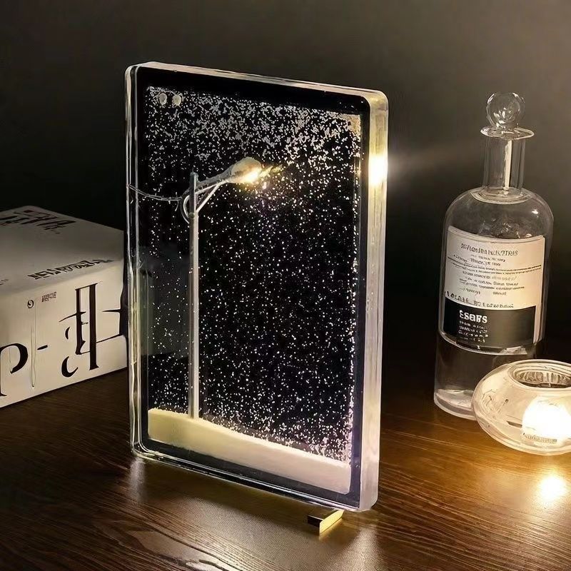 Snow night flowing hemp night light wholesale snow street light handmade DIY material package